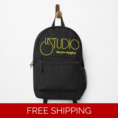 Le Studio Backpack Black Yellow Logo MH Yellow